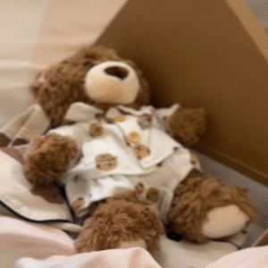 بجاما طقم الدب وأنت , مزينة بشكل الدبوب